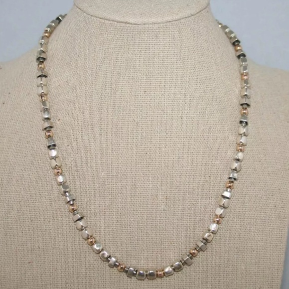 Silpada RARE Sterling Silver & 14k Gold Filled Nugget Necklace - Picture 6 of 16